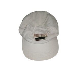 Vintage White Pebble Beach Hat Cap for Golfers